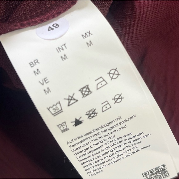 Boss Hugo Boss “Ekadri” Shift Dress With Pockets Burgundy Size Medium NWT - Picture 10 of 10